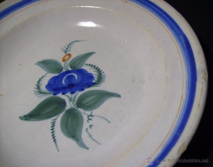 Antig&uuml;edades: PLATO  CER&Aacute;MICA  DE  MANISES  XIX - Foto 4