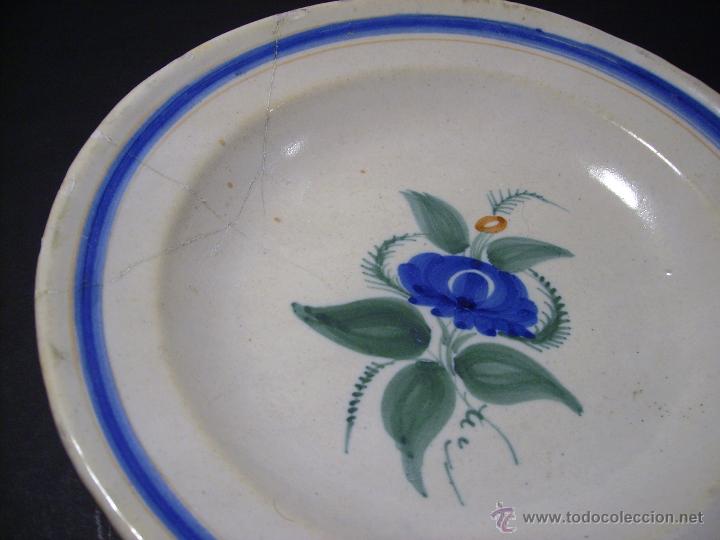 Antig&uuml;edades: PLATO  CER&Aacute;MICA  DE  MANISES  XIX - Foto 5