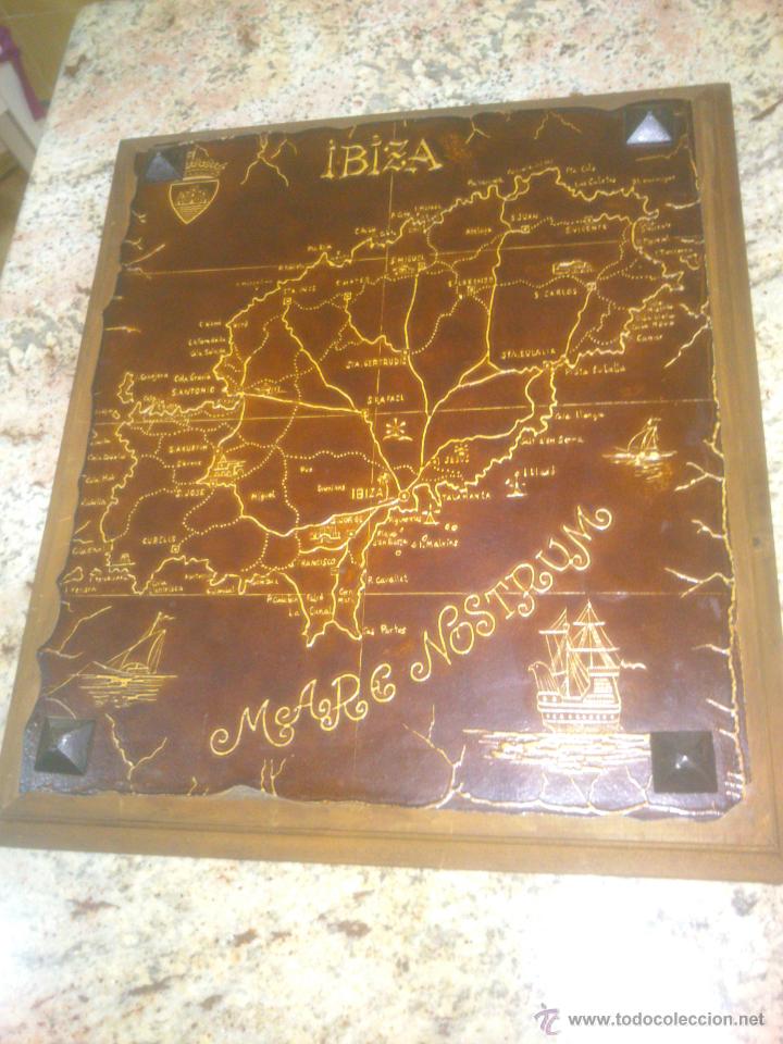 Antig&uuml;edades: MAPA IBIZA CUERO TRABAJADO - Foto 1