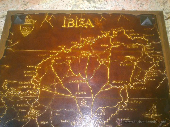 Antig&uuml;edades: MAPA IBIZA CUERO TRABAJADO - Foto 2