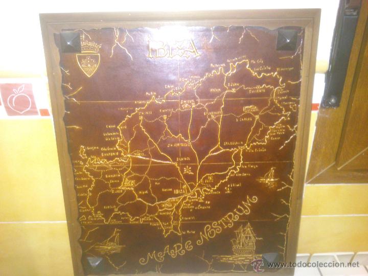 Antig&uuml;edades: MAPA IBIZA CUERO TRABAJADO - Foto 4