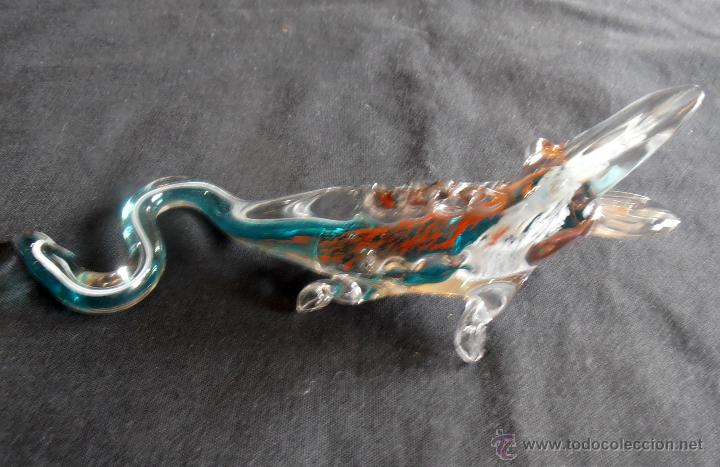 Antig&uuml;edades: LAGARTO DE MURANO, 19 CM DE LARGO - Foto 3