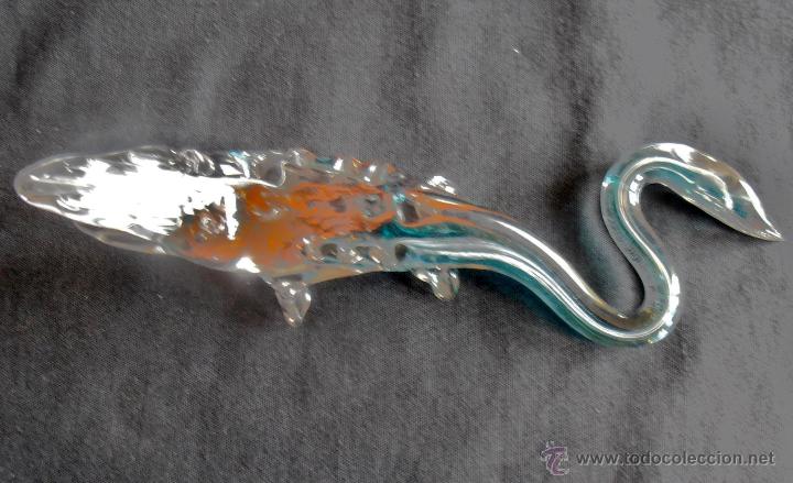 Antig&uuml;edades: LAGARTO DE MURANO, 19 CM DE LARGO - Foto 5