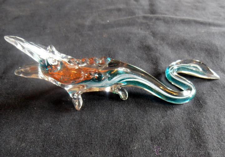 Antig&uuml;edades: LAGARTO DE MURANO, 19 CM DE LARGO - Foto 6