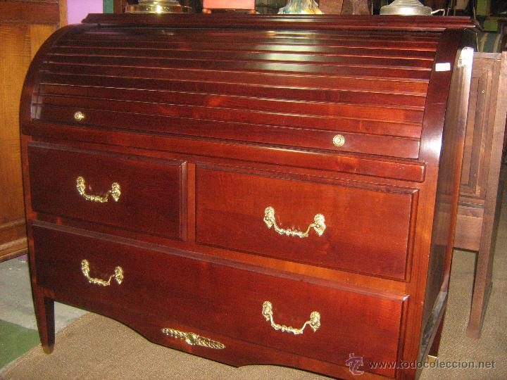 Antig&uuml;edades: Bureau artesano en madera de cerezo - Foto 1