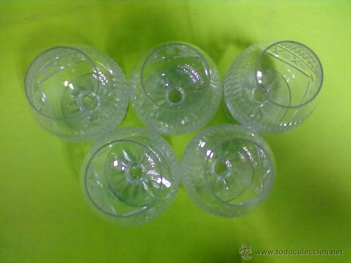 Antig&uuml;edades: CINCO COPAS BALON CRISTAL TALLADO - Foto 2