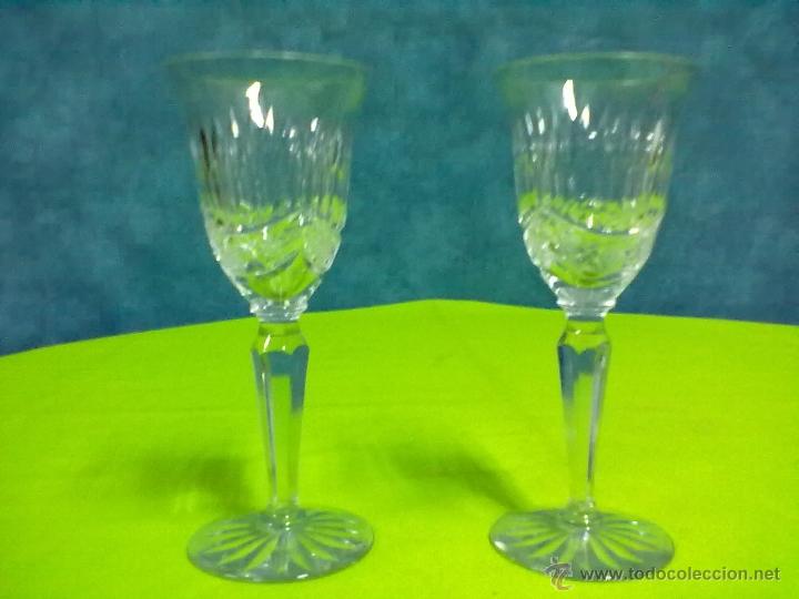 Antig&uuml;edades: PAREJA DE COPAS DOS CRISTAL TALLADO. - Foto 1