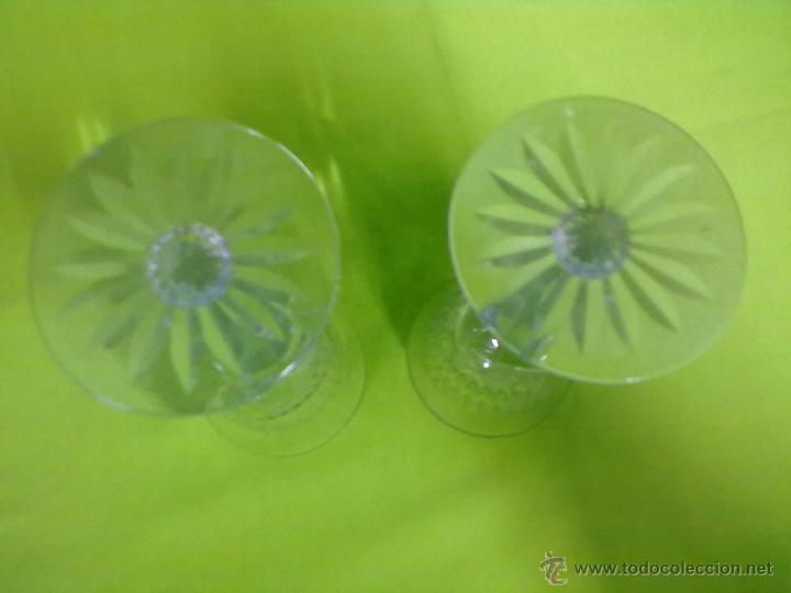 Antig&uuml;edades: PAREJA DE COPAS DOS CRISTAL TALLADO. - Foto 3