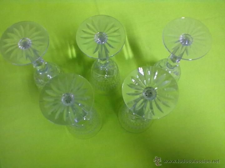 Antig&uuml;edades: CINCO COPAS CRISTAL TALLADO - Foto 3