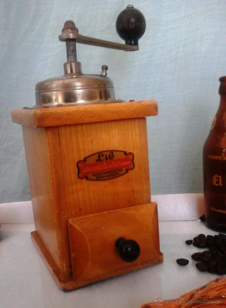 Antiquit&auml;ten: VIEJO MOLINILLO DE CAF&Eacute; MARCA LEHNARTZ. MADERA DE HAYA