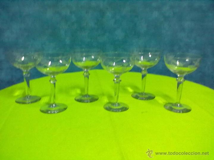 Antig&uuml;edades: SEIS COPAS CRISTAL TALLADO. - Foto 1