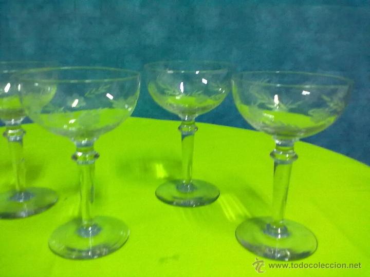 Antig&uuml;edades: SEIS COPAS CRISTAL TALLADO. - Foto 3
