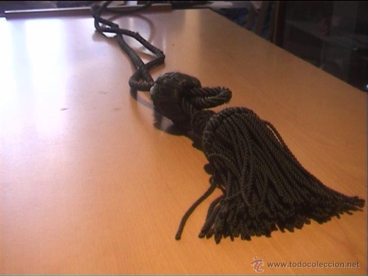 Antiques: BORLA CON MO&Ntilde;A  PARA CORTINA ANTIGUAS 92CM