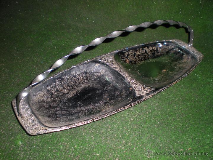 Antig&uuml;edades: Bandeja de dos senos labrada 40x15cm - Foto 1