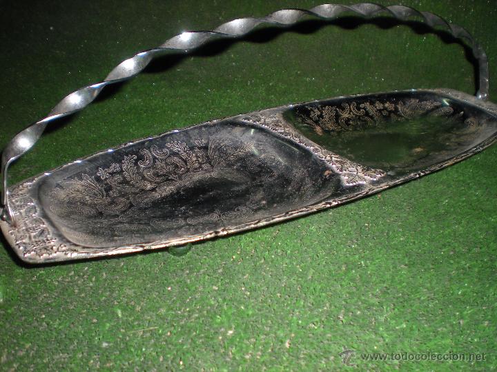Antig&uuml;edades: Bandeja de dos senos labrada 40x15cm - Foto 2