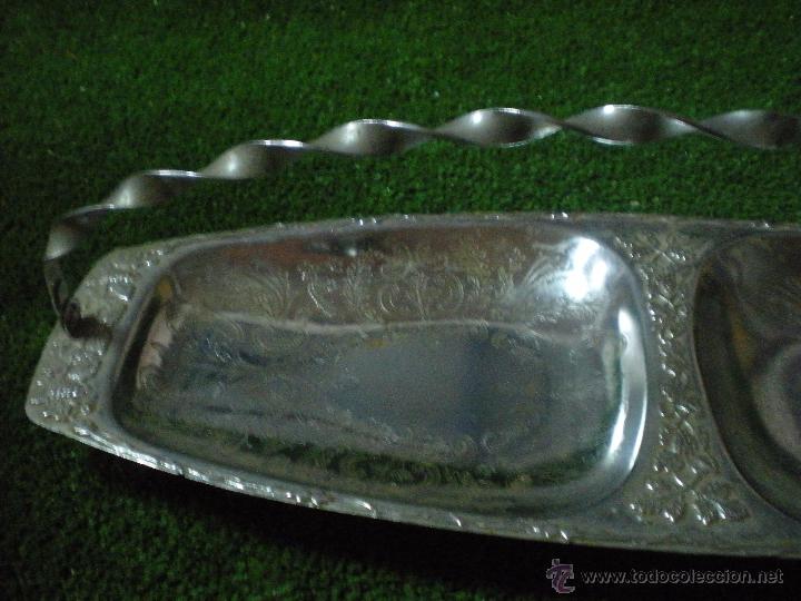 Antig&uuml;edades: Bandeja de dos senos labrada 40x15cm - Foto 3