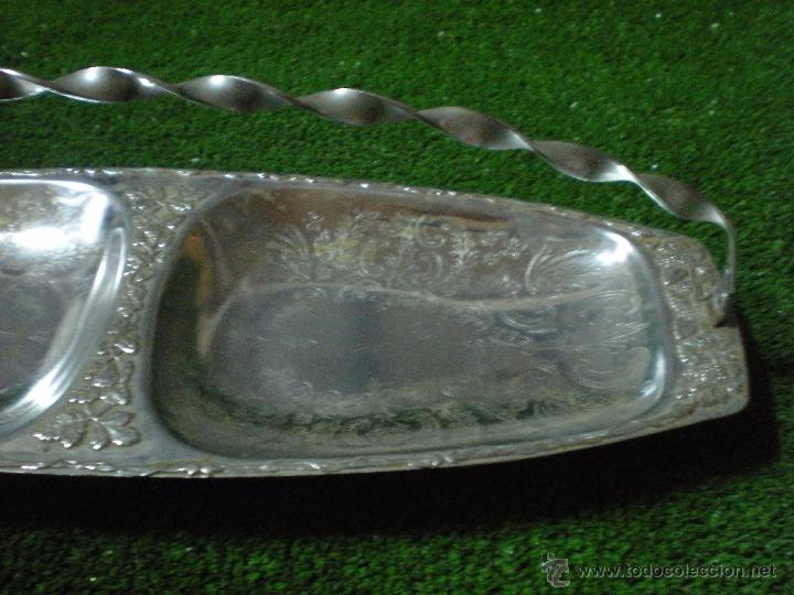 Antig&uuml;edades: Bandeja de dos senos labrada 40x15cm - Foto 4