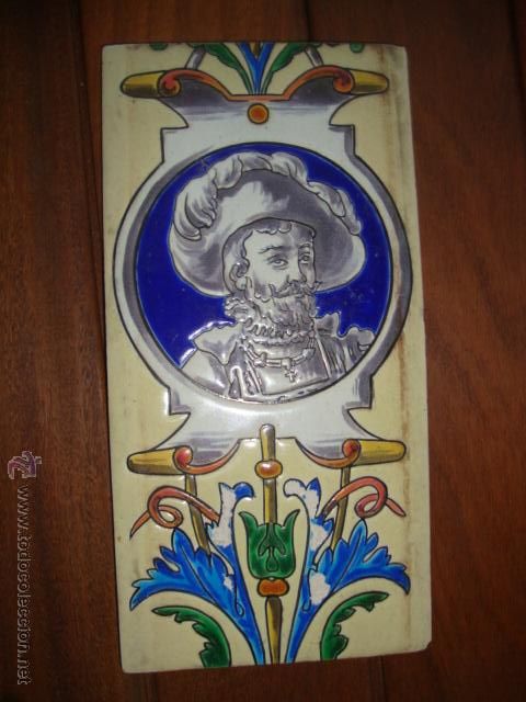 Antig&uuml;edades: Azulejo Pickman medalla de oro 78 - Foto 1