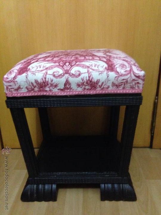 Antig&uuml;edades: Antiguo sill&oacute;n taburete o puf art deco - Foto 1