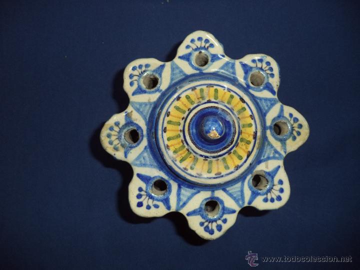 Antig&uuml;edades: Tintero en ceramica Talavera?, Sec XIX - Foto 2