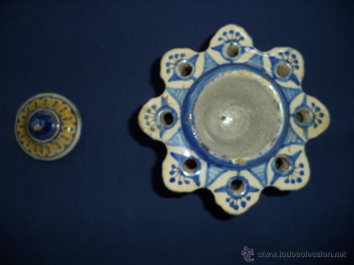Antig&uuml;edades: Tintero en ceramica Talavera?, Sec XIX - Foto 3