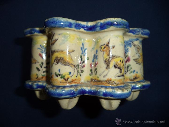 Antig&uuml;edades: Tintero en ceramica Talavera?, Sec XIX - Foto 5