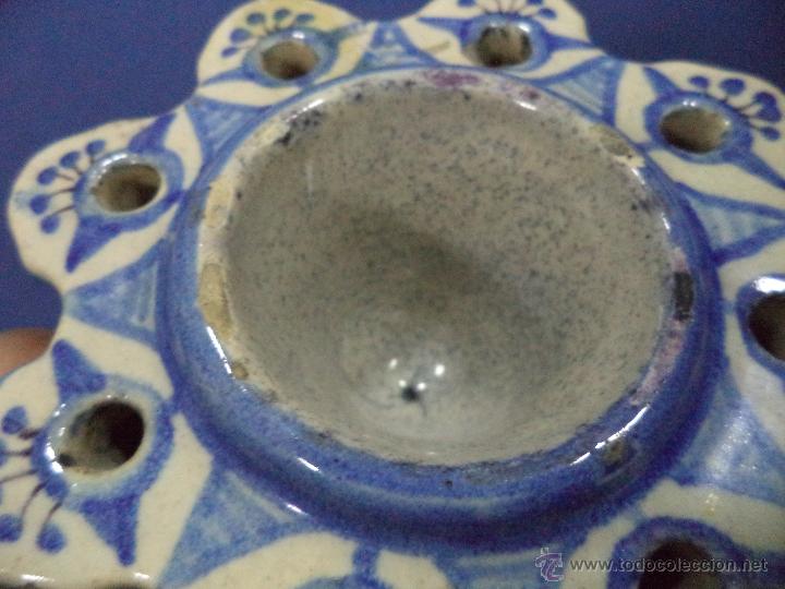 Antig&uuml;edades: Tintero en ceramica Talavera?, Sec XIX - Foto 13