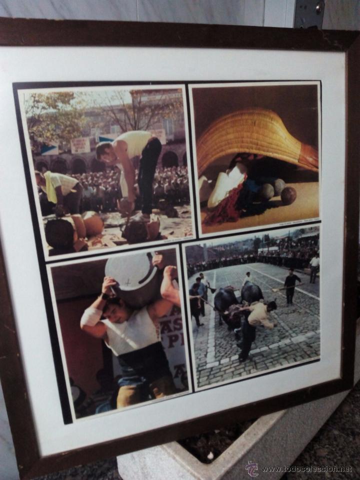 Antig&uuml;edades: CUADRO de Madera DEPORTES VASCOS - Foto 1
