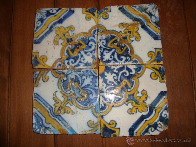 Antig&uuml;edades: Composicion de azulejos siglo XVII - Foto 1