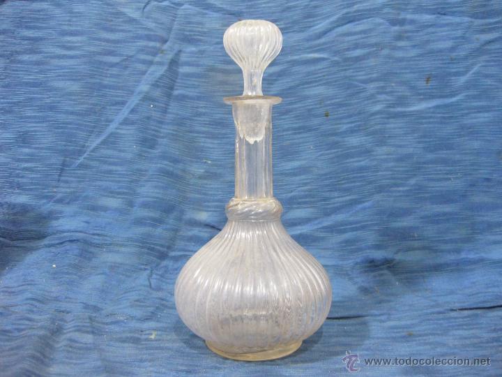 Antig&uuml;edades: ANTIGUA BOTELLA DE CRISTAL SOPLADO - Foto 1