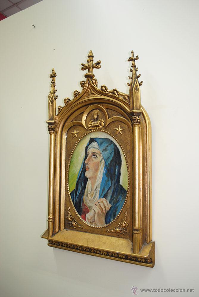 Antig&uuml;edades: RETABLO ANTIGUO DE LA VIRGEN - Foto 3