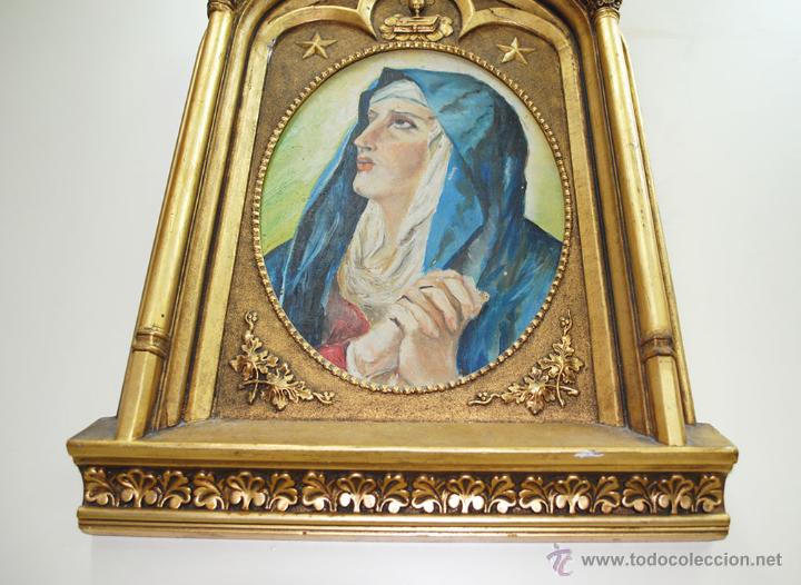 Antig&uuml;edades: RETABLO ANTIGUO DE LA VIRGEN - Foto 5