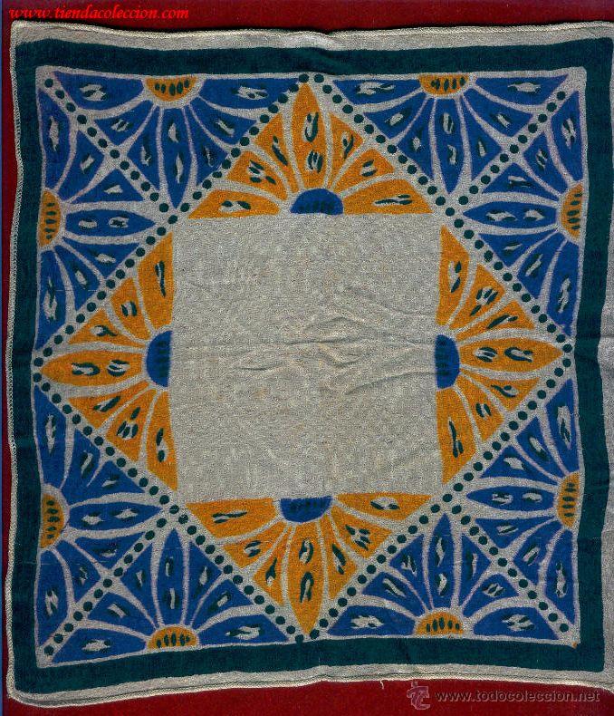 Antig&uuml;edades: Pa&ntilde;uelo antiguo de seda, color estampado - Foto 1