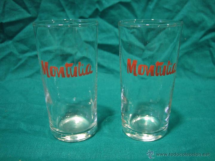 Antiquit&eacute;s: 2 Vasos de medio para vino Bodegas Montulia Montilla (C&oacute;rdoba))