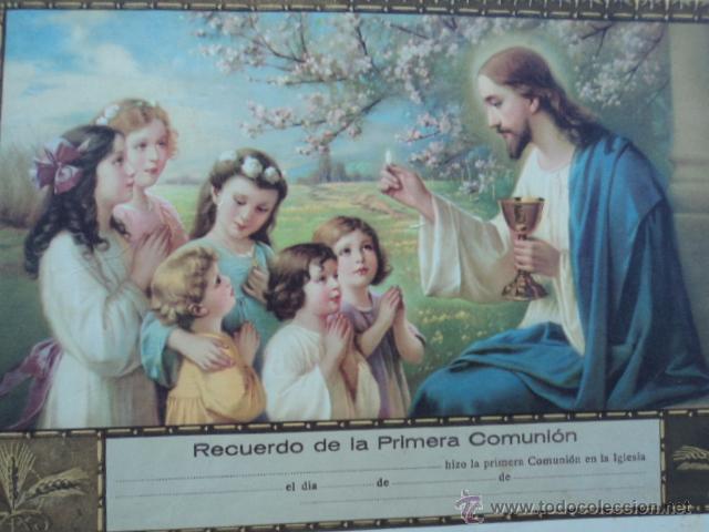 Antig&uuml;edades: ANTIGUO RECUERDO PRIMERA COMUNION SIN USAR - Foto 1