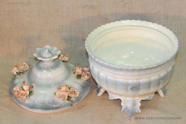 Antig&uuml;edades: SOPERA EN PORCELANA CON ROSAS - Foto 6