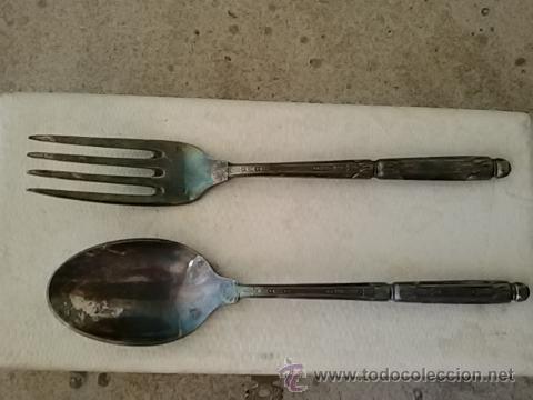 Antig&uuml;edades: Cuchara y tenedor de plata - Foto 3