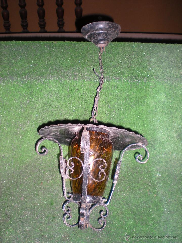 Antig&uuml;edades: Farol de colgar sin instalaci&oacute;n. - Foto 1