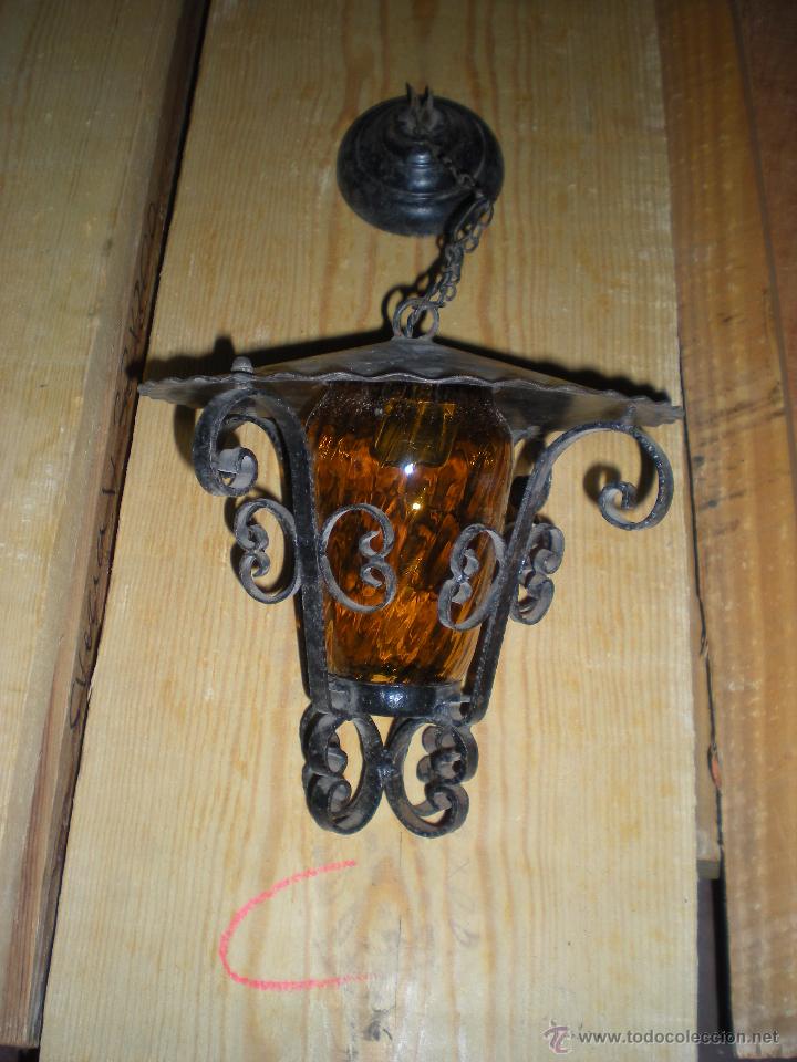 Antig&uuml;edades: Farol de colgar sin instalaci&oacute;n. - Foto 3