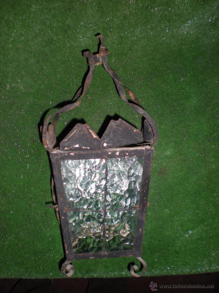 Antig&uuml;edades: Farol de colgar sin instalaci&oacute;n - Foto 2