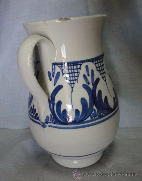 Antig&uuml;edades: JARRA DE CER&Aacute;MICA DECORADA EN AZULES - Foto 3