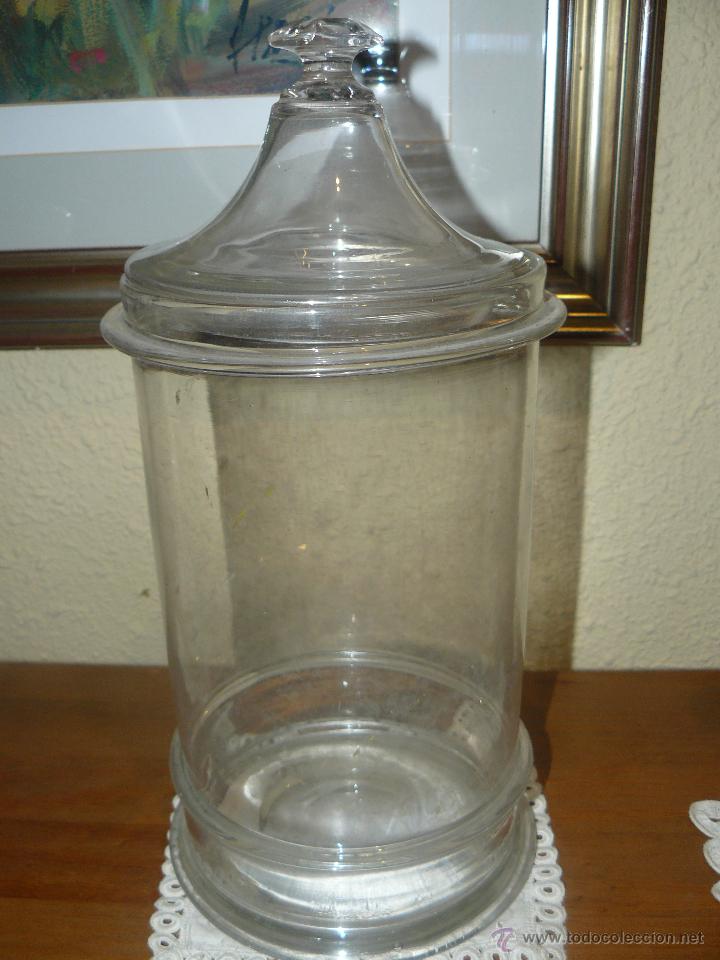 Antig&uuml;edades: ANTIGUO TARRO DE CRISTAL SOPLADO - Foto 1