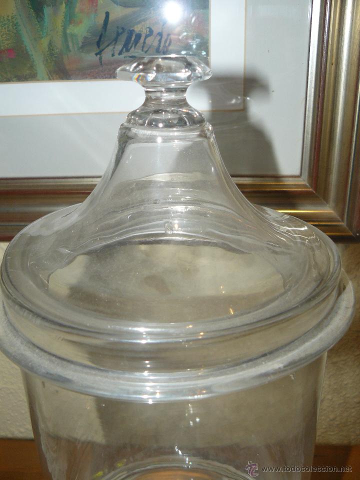 Antig&uuml;edades: ANTIGUO TARRO DE CRISTAL SOPLADO - Foto 2
