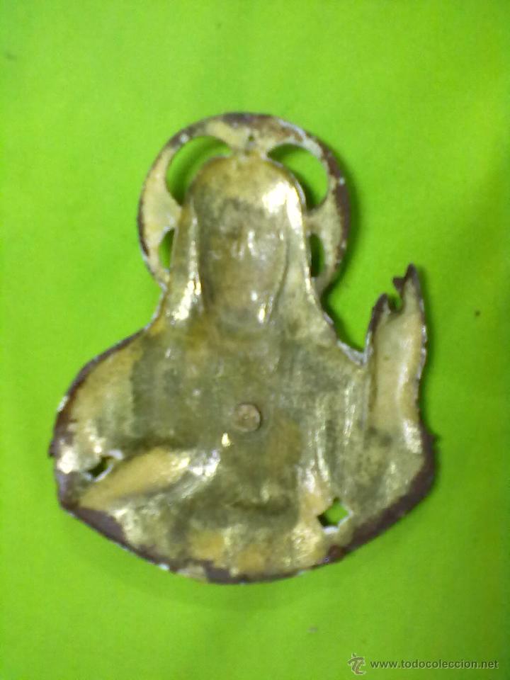 Antig&uuml;edades: BUSTO SAGRADO CORAZON CHAPA PUERTA - Foto 2