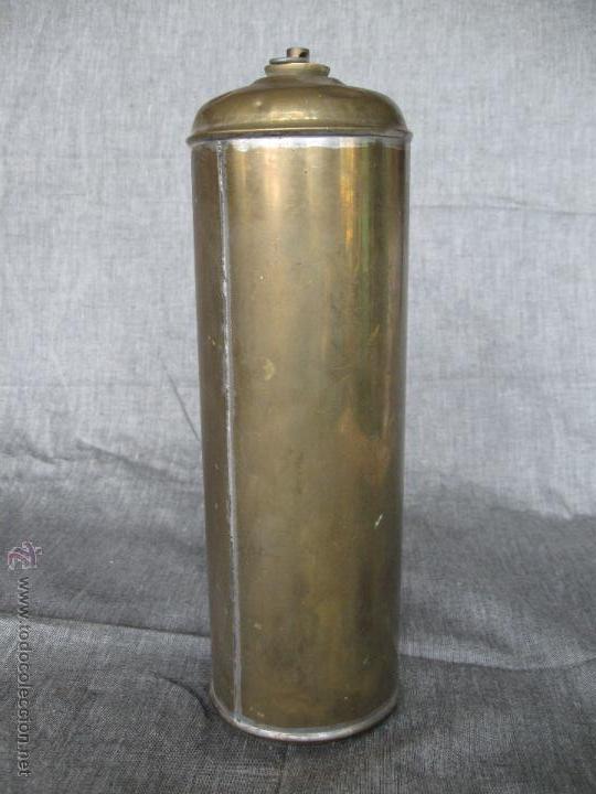 Antig&uuml;edades: Botella calienta camas de lat&oacute;n - Foto 1