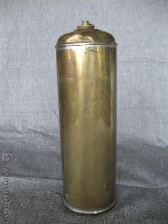 Antig&uuml;edades: Botella calienta camas de lat&oacute;n - Foto 2
