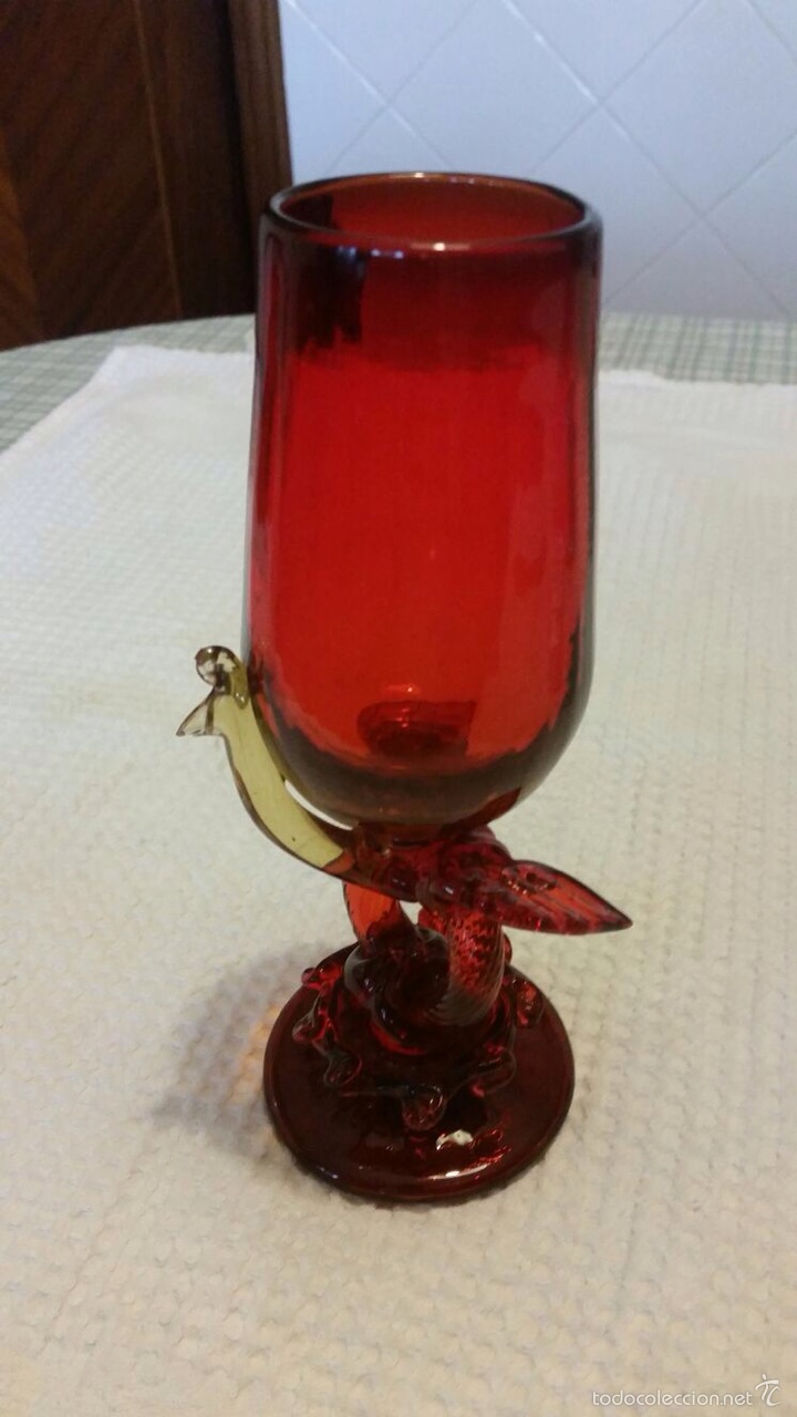 Antig&uuml;edades: Copa de cristal de murano - Foto 1