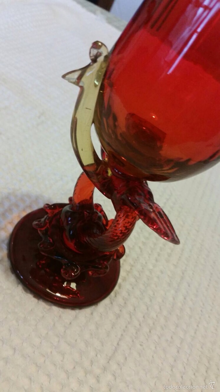 Antig&uuml;edades: Copa de cristal de murano - Foto 3