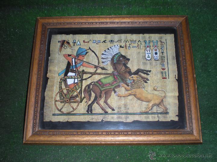 Antiquit&eacute;s: Litograf&iacute;a de temas egipcios 34x29cm