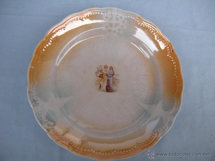Antig&uuml;edades: ANTIGUO PLATO MODERN&Iacute;STA DE REFLEJO - Foto 1